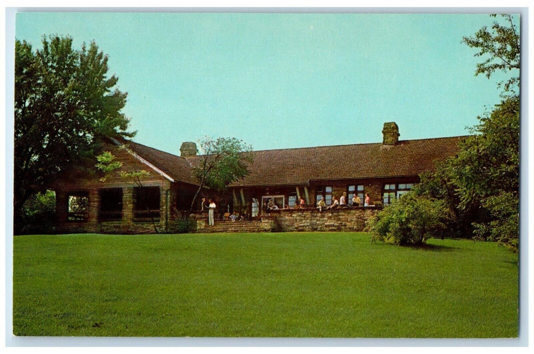1960 Abe Martin Lodge Brown County State Park Nashville Antique Vintage Postcard