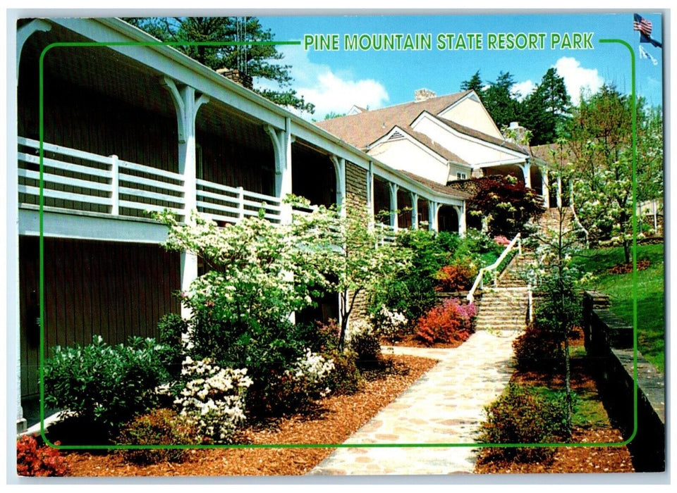 c1960 Pine Mountain State Resort Park Herndon Evans Lodge Pineville KY Postcard