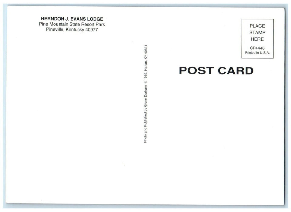 c1960 Pine Mountain State Resort Park Herndon Evans Lodge Pineville KY Postcard