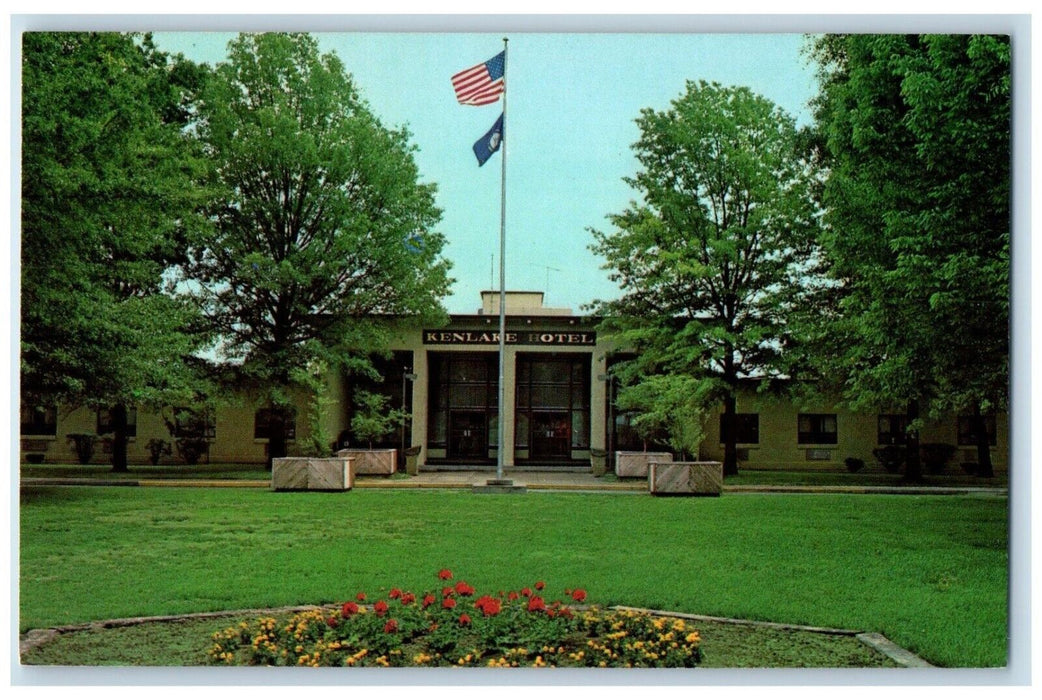 1960 Entrance Kenlake Hotel Kentucky Lake State Park Hardin Kentucky KY Postcard