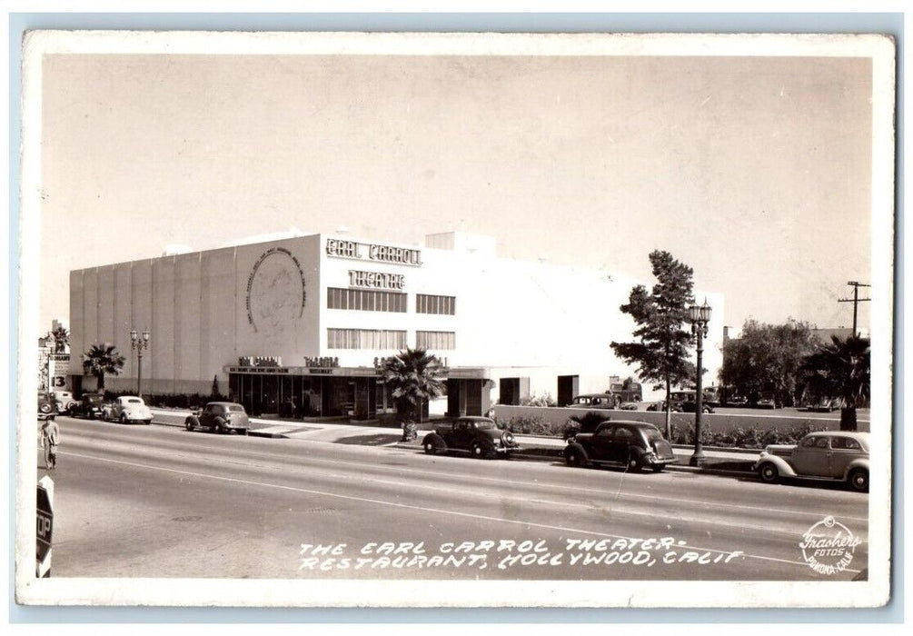 c1940's Earl Carroll Theater Restaurant Frasher Hollywood CA RPPC Photo Postcard