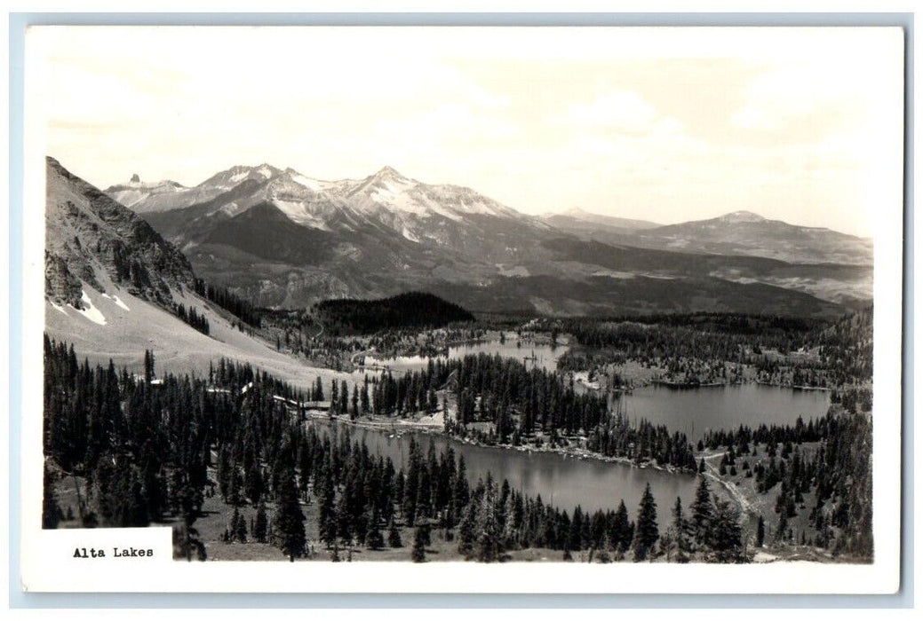 c1950's Alta Lakes Mountain Range View Colorado CO RPPC Photo Unposted Postcard