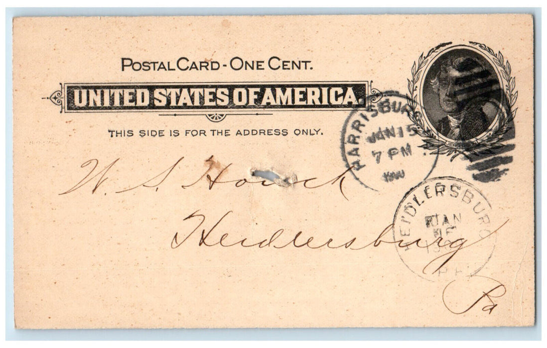 1900 Harrisburg Grocery and Produce Co. Harrisburg Pennsylvania PA Postal Card