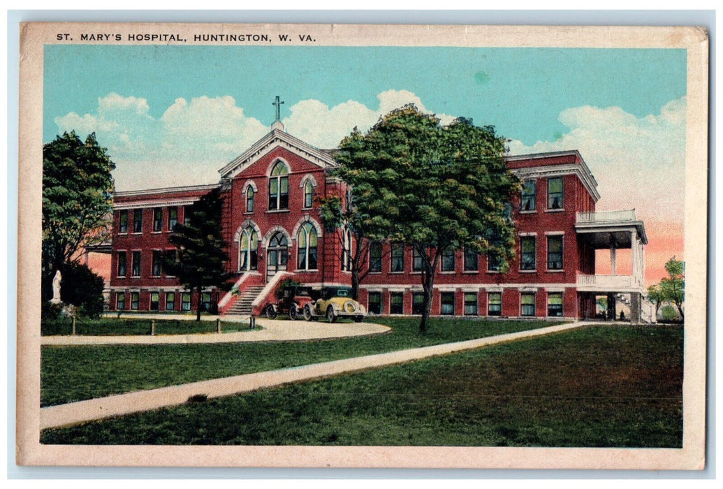 c1940's St. Mary's Hospital Huntington West Virginia WV Vintage Postcard