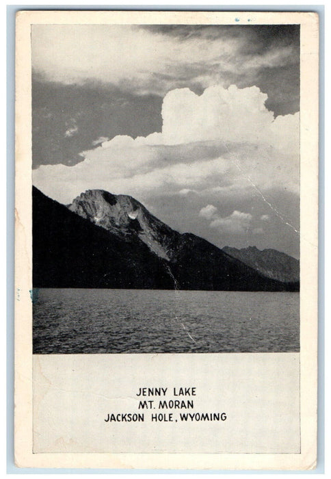 c1950's Jenny Lake Mt. Moran Jackson Hole Wyoming WY Unposted Postcard
