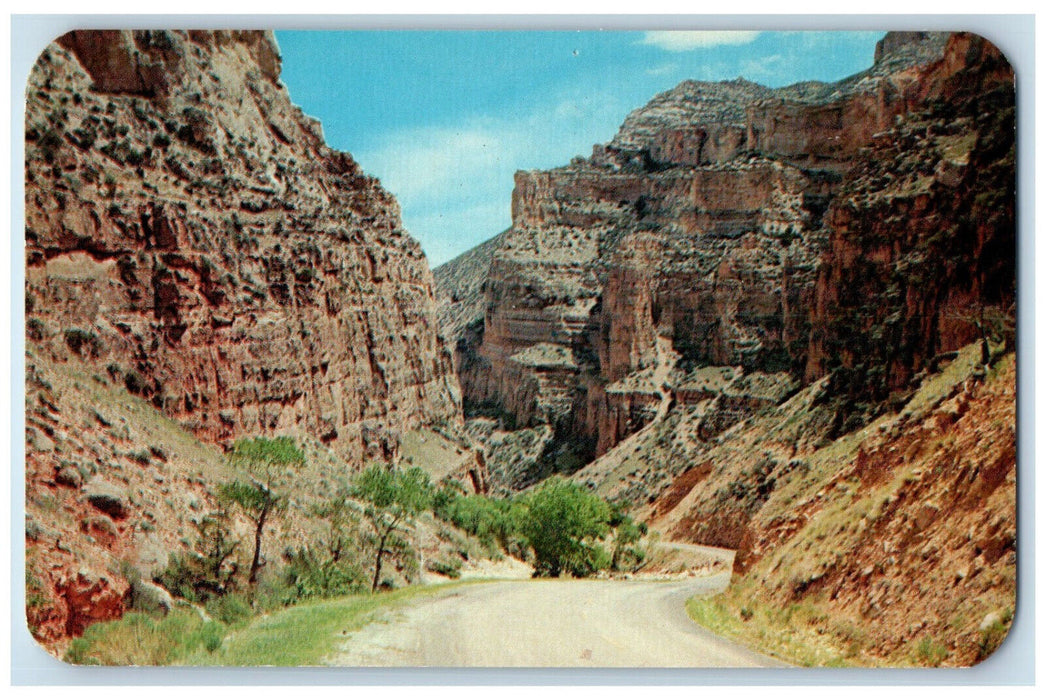c1960's Rugged Cliffs at the Entrance to Shell Canon Wyoming WY Postcard