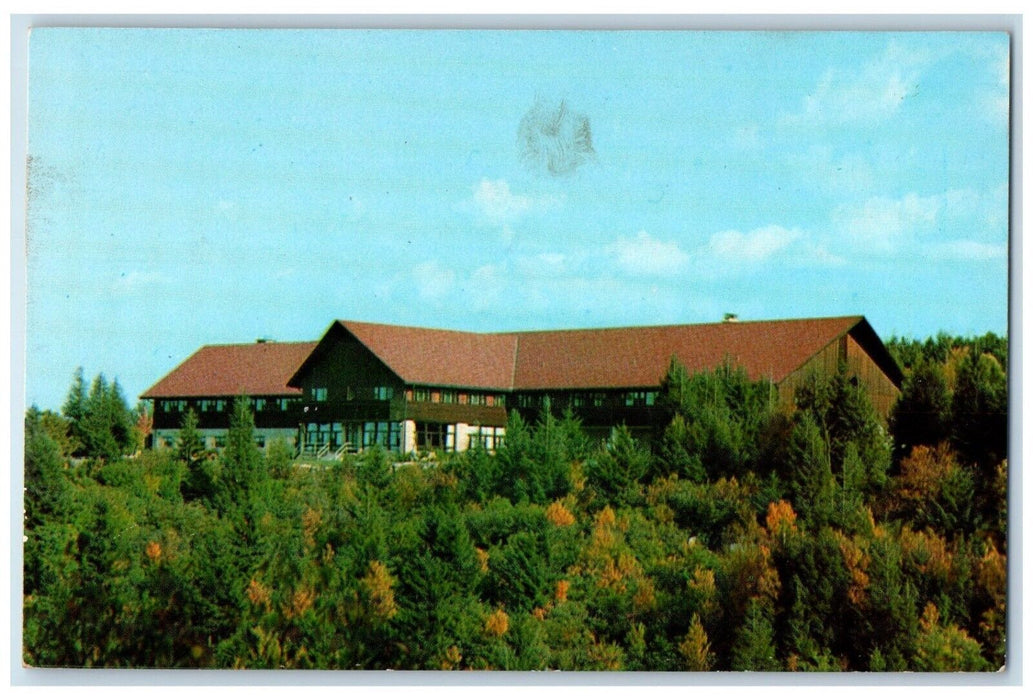 1960 Overlooking Blackwater Lodge Building Davis West Virginia Vintage Postcard