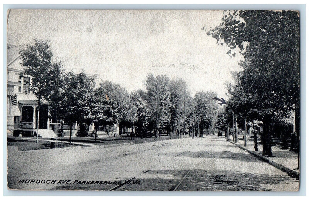 c1910 Murdoch Avenue Street Road Parkersburg West Virginia W VA Vintage Postcard