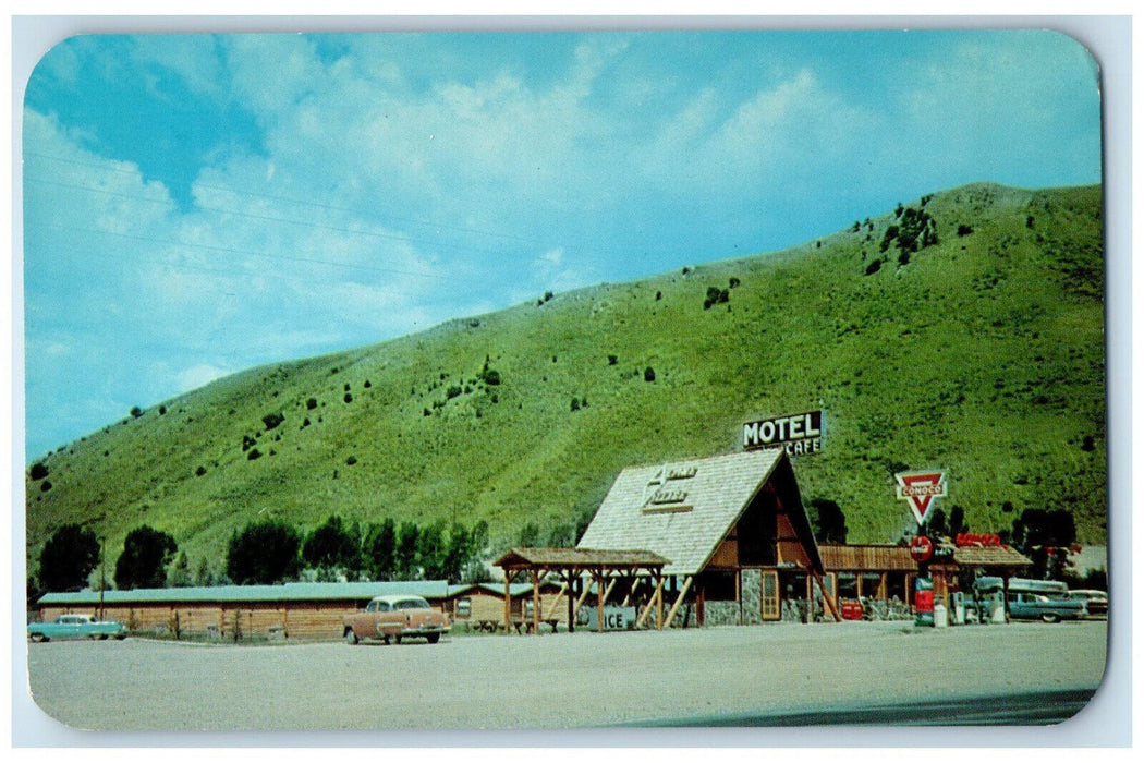 c1950's Alpine Village Motel Jackson Hole Country Jackson Wyoming WY Postcard