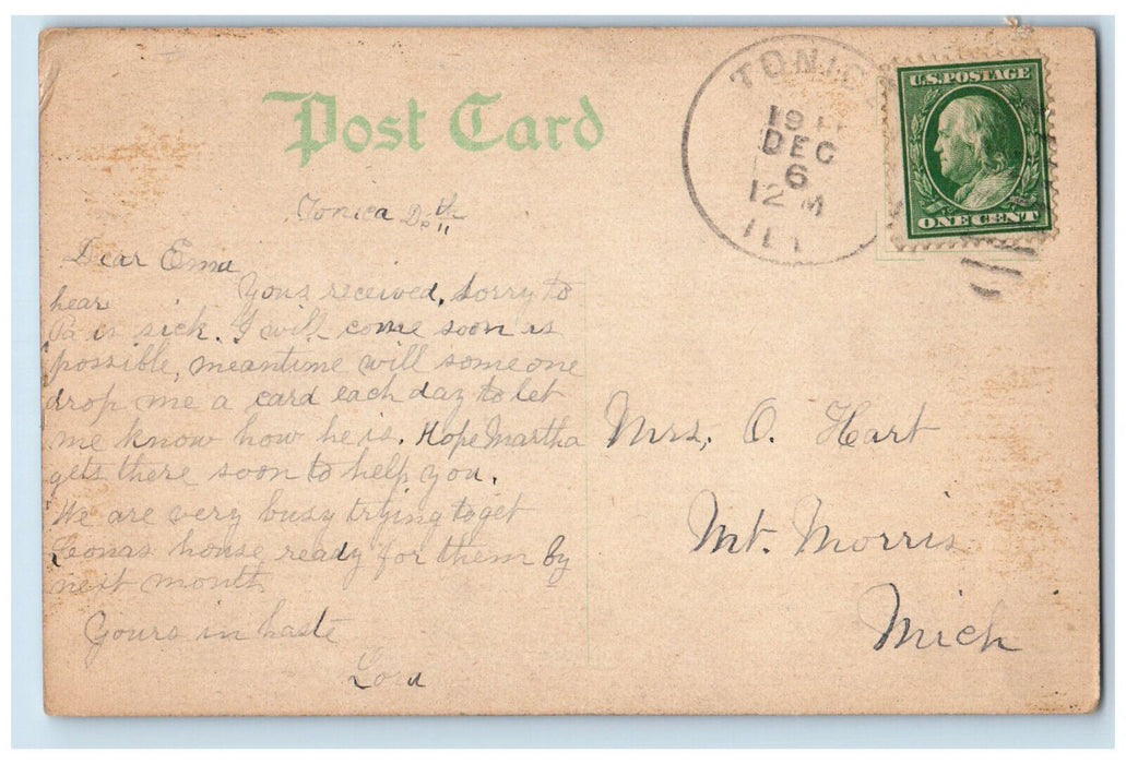 c1910 Rocks & Rapids of the Big Vermillion La Salle Co Illinois IL Postcard