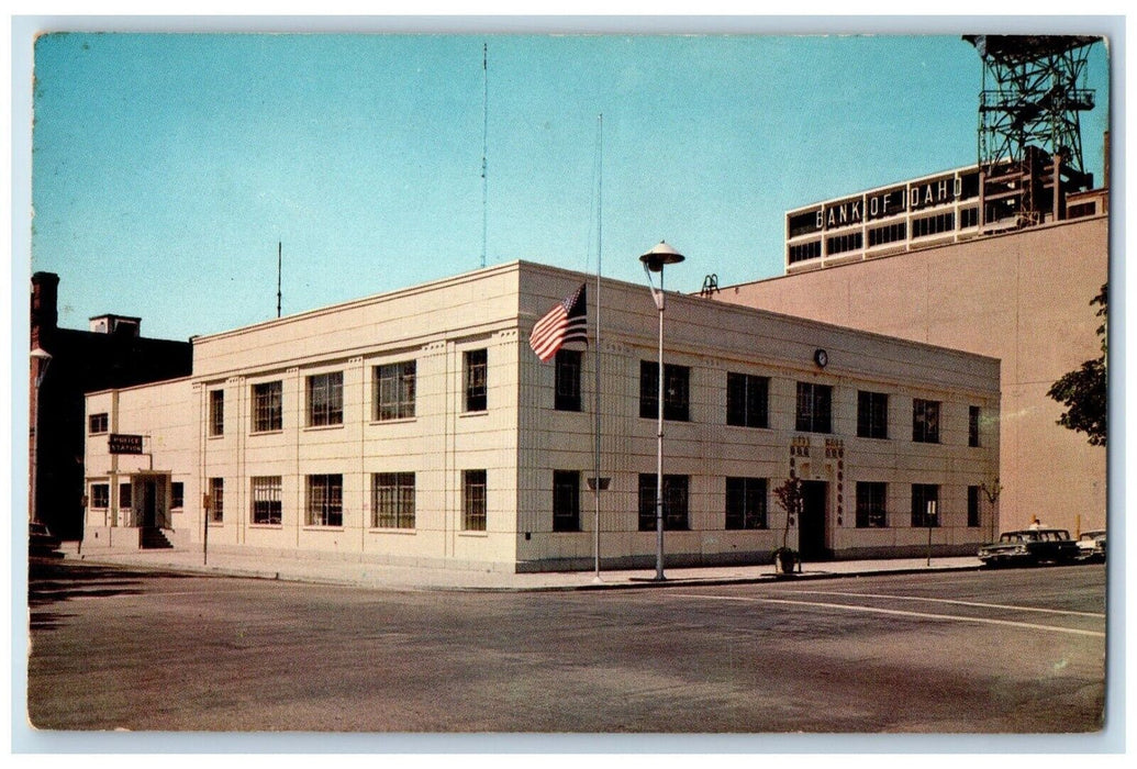 c1960 Boise City Hall & Police Station Building Boise Idaho ID Vintage Postcard