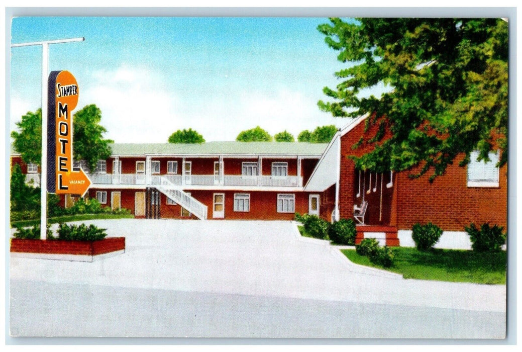 c1940 Stamper's Motel Highway Exterior Building West Liberty Kentucky Postcard