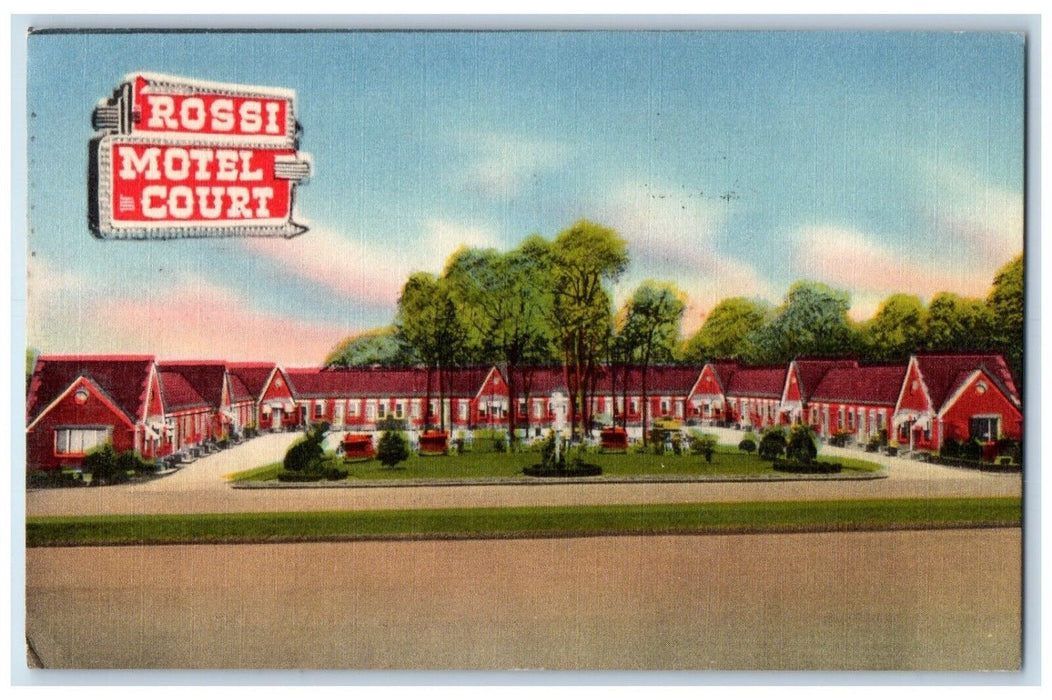 1954 Rossi Motel Court Hotel Exterior Building New Orleans Louisiana LA Postcard