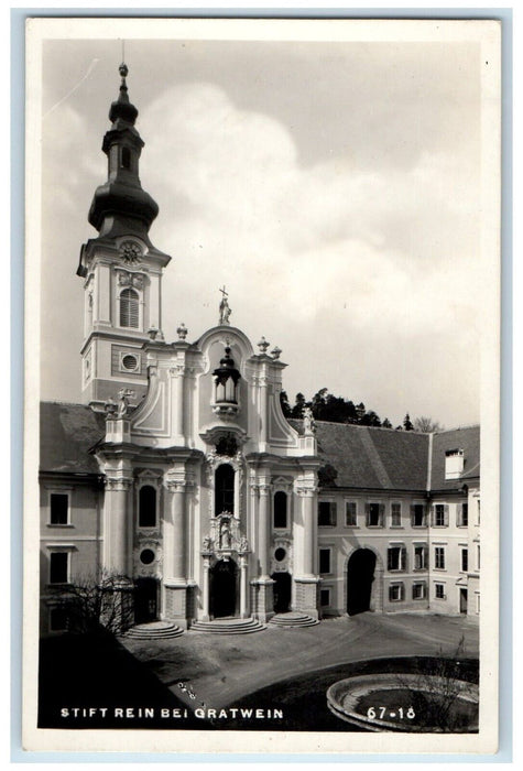 Stift Rein Bei Gratwein Austria Clock Tower RPPC Photo Posted Vintage Postcard