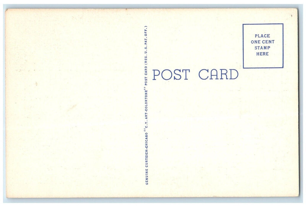 c1940 Elm Street Looking North Classic Cars Manchester New Hampshire NH Postcard
