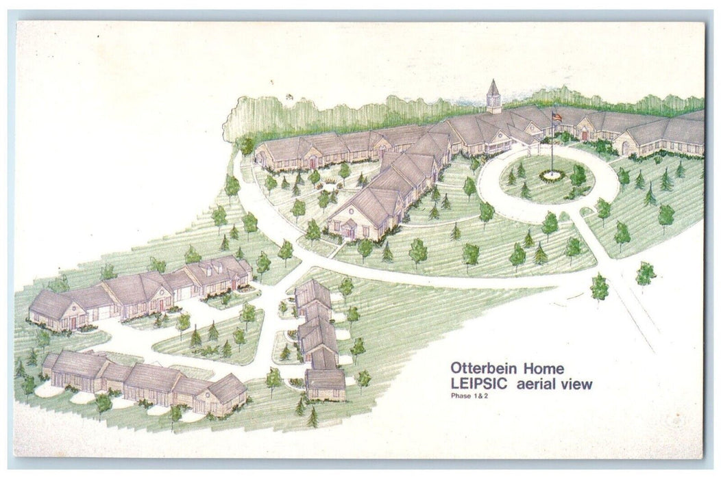 c1980's Aerial View Otterbein Home Leipsic Retirement Community Ohio OH Postcard