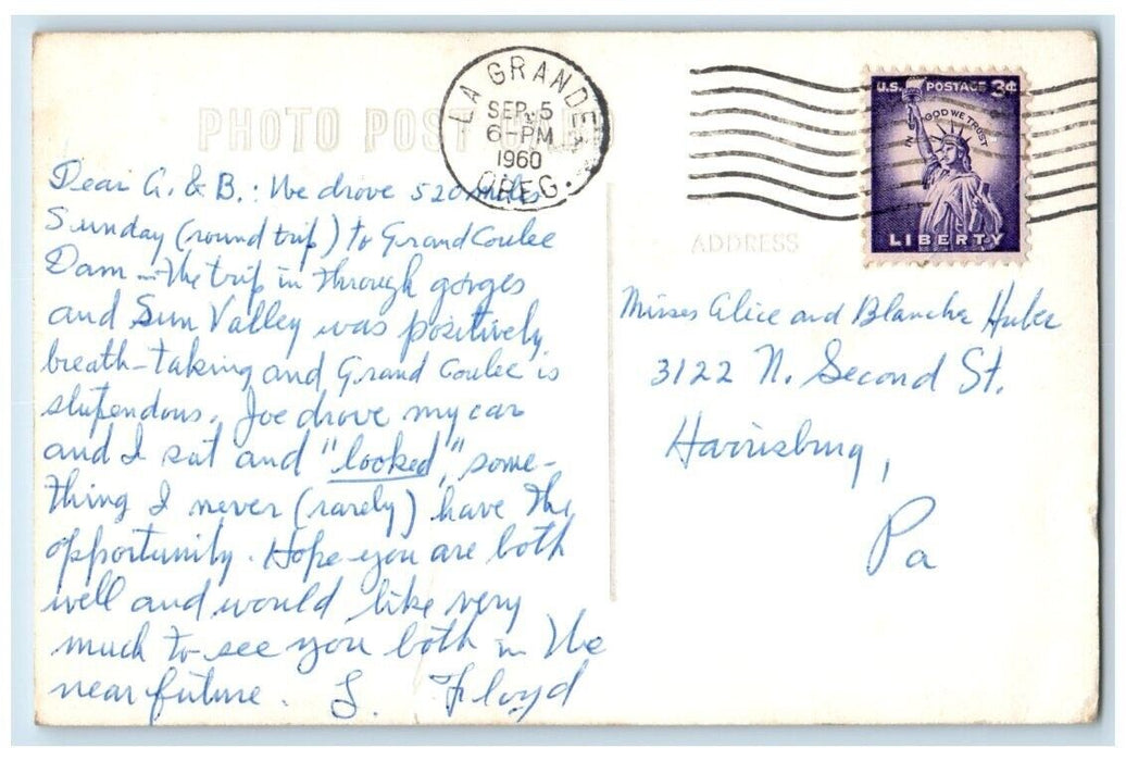 1960 Aneroid Lake Mountain View Wallowa County Oregon OR RPPC Photo Postcard