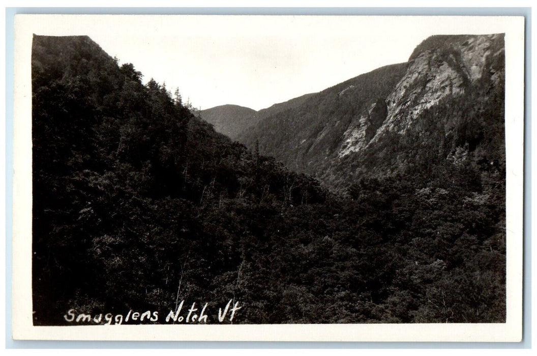 c1930's View Of Smugglers Notch Vermont VT RPPC Photo Unposted Vintage Postcard