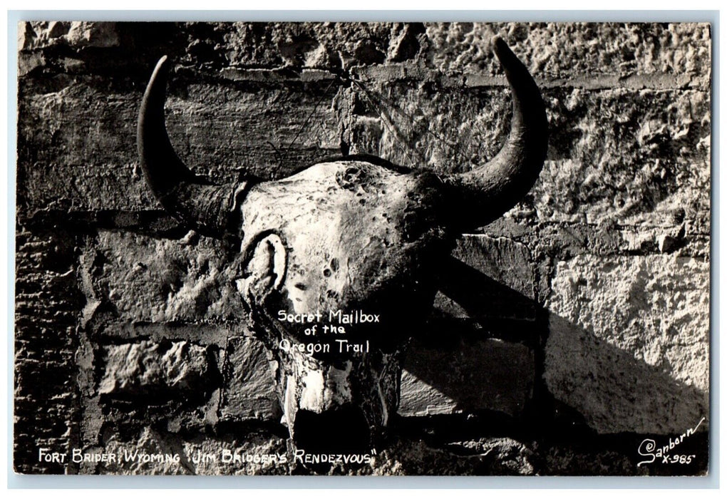 c1950's Fort Brider Wyoming Jim Bridger's Rendezvous Sanborn RPPC Photo Postcard