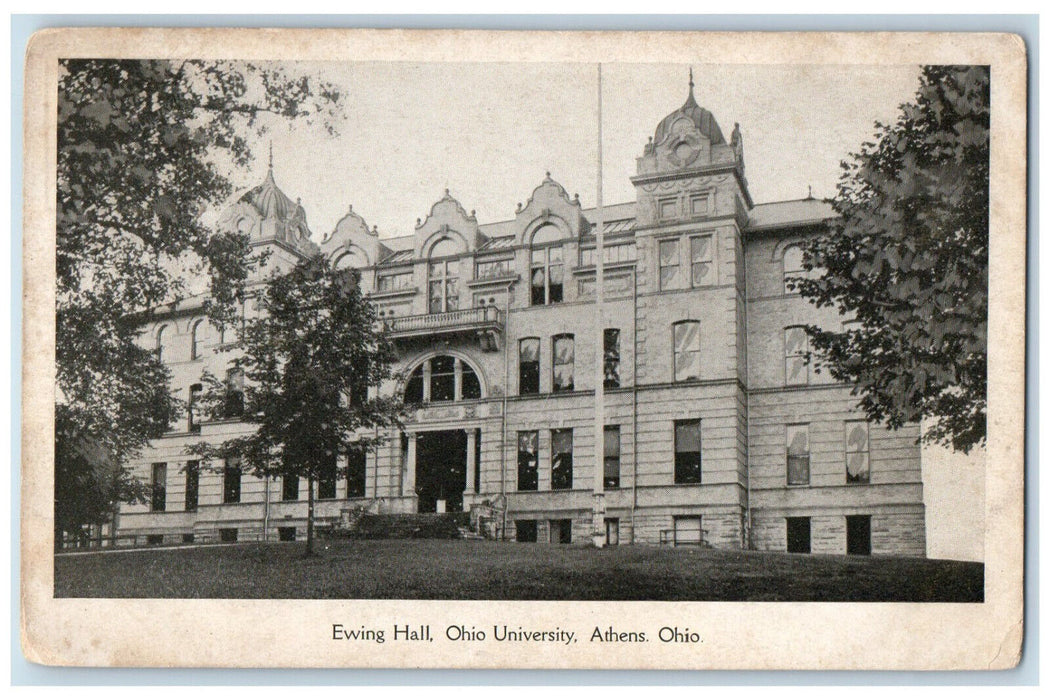 c1905 Ewing Hall Ohio University Athens Ohio OH Antique Posted Postcard