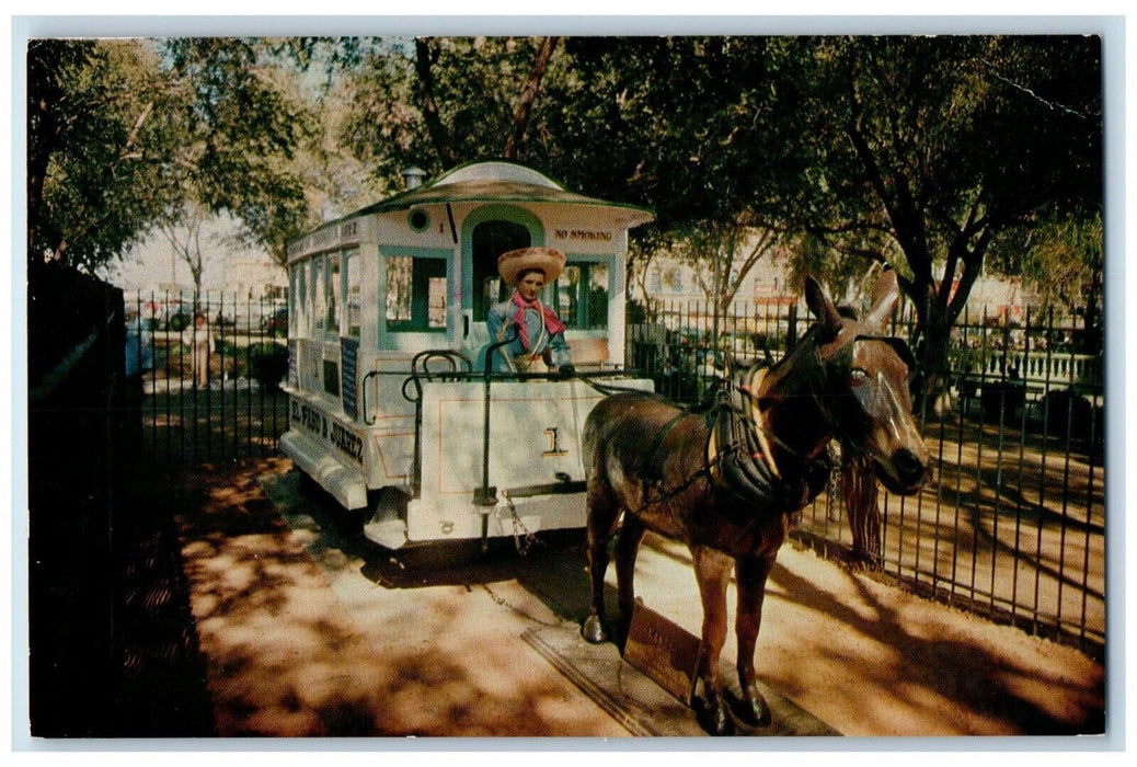c1950's Car No. 1 San Jacinto Plaza El Paso Texas TX Unposted Vintage Postcard
