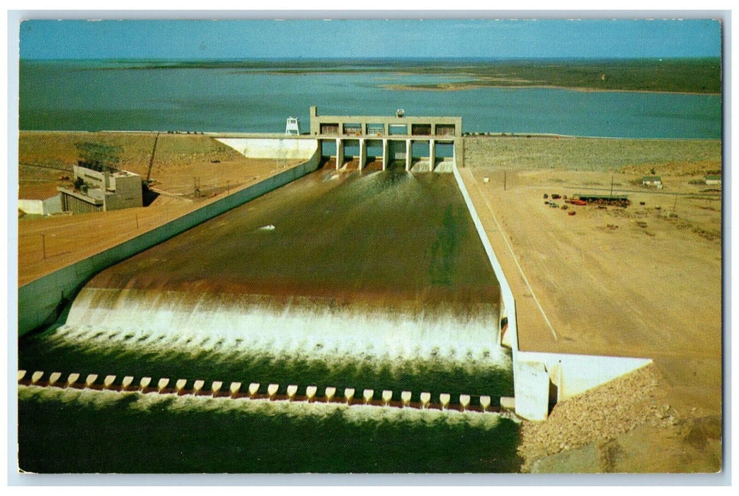 c1950's View Of Falcon Lake Falcon Dam Texas TX Unposted Vintage Postcard
