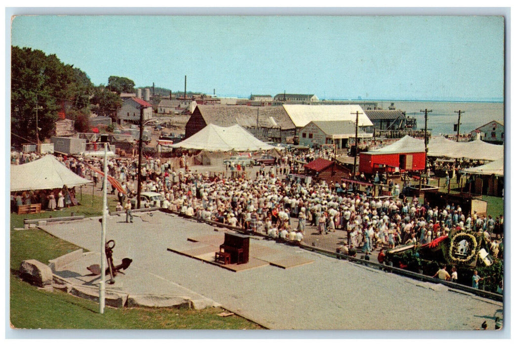 1955 Maine Seafoods Festival Rockland Maine ME Vintage Advertising Postcard