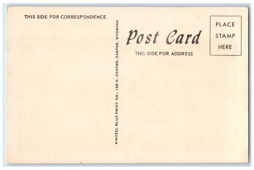 c1940's Sunset Motel E.A. Kapranis Prop Casper Wyoming WY Vintage Postcard
