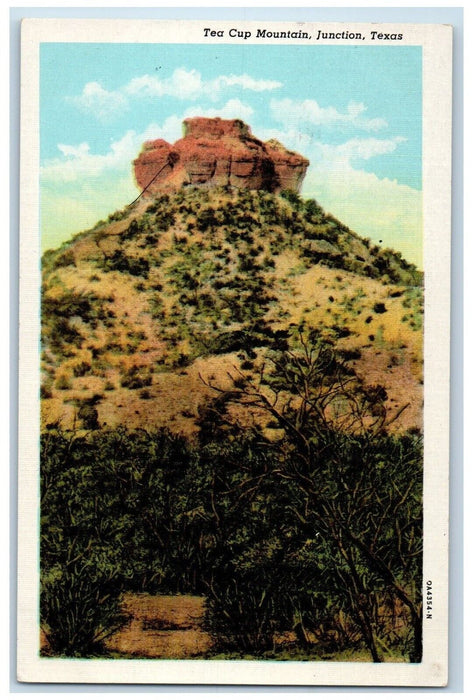 c1930's View Of Tea Cup Mountain Junction Texas TX Unposted Vintage Postcard