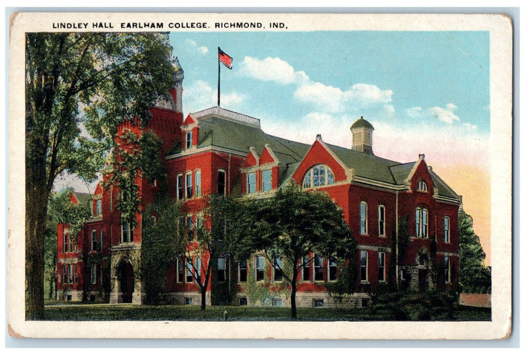 c1940's Lindley Hall Earlham College Richmond Indiana IN Vintage Postcard