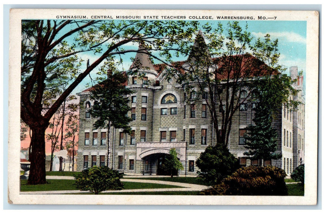 c1920's Gym at Central Missouri State Teachers College Warrensburg MO Postcard