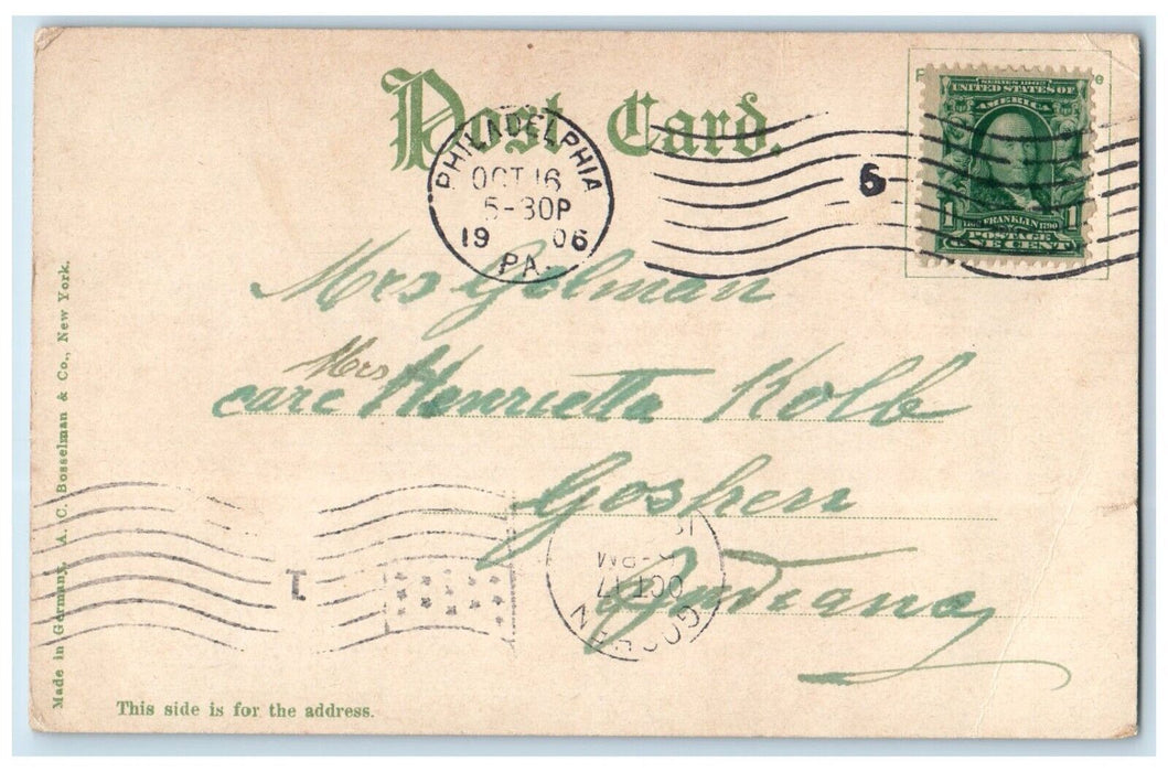 1906 Library University Pennsylvania Philadelphia Pennsylvania Vintage Postcard