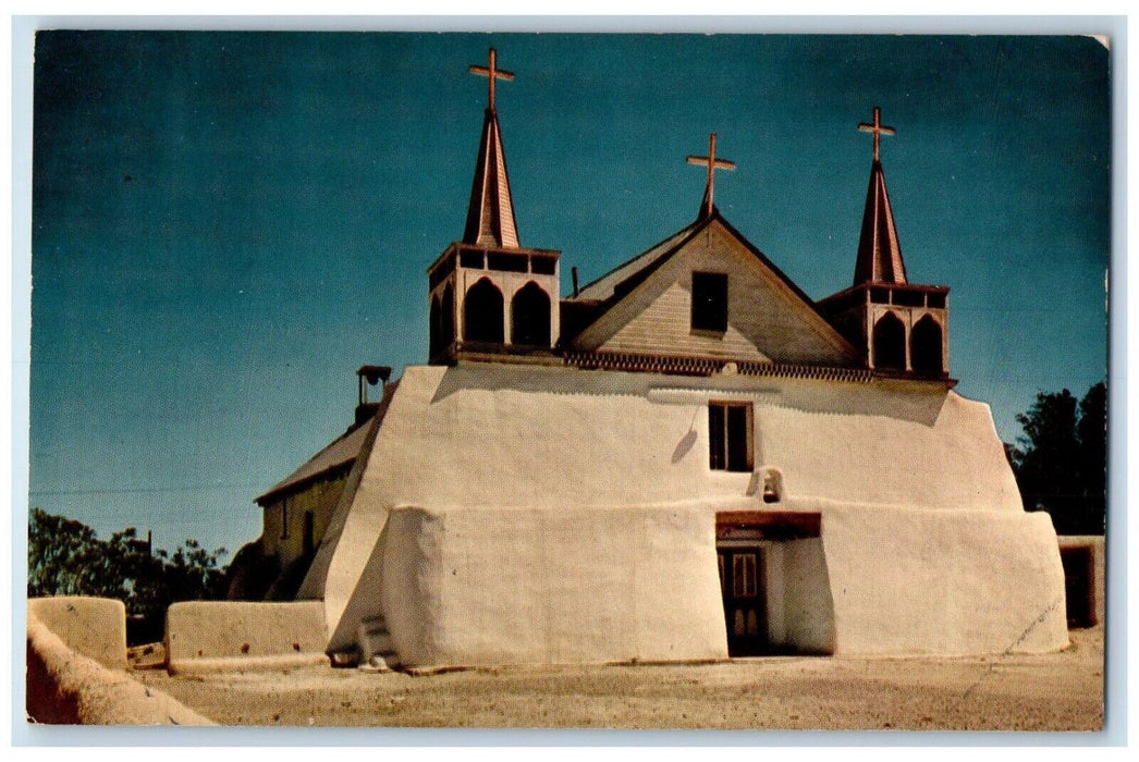 c1950's Isleta Mission Albuquerque New Mexico NM Unposted Vintage Postcard