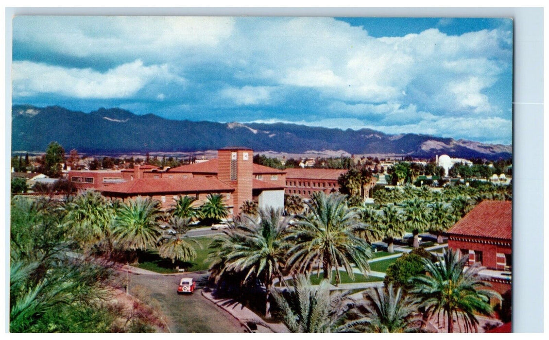 View Across University Of Arizona Campus Tucson AZ, Santa Catalina Mts. Postcard