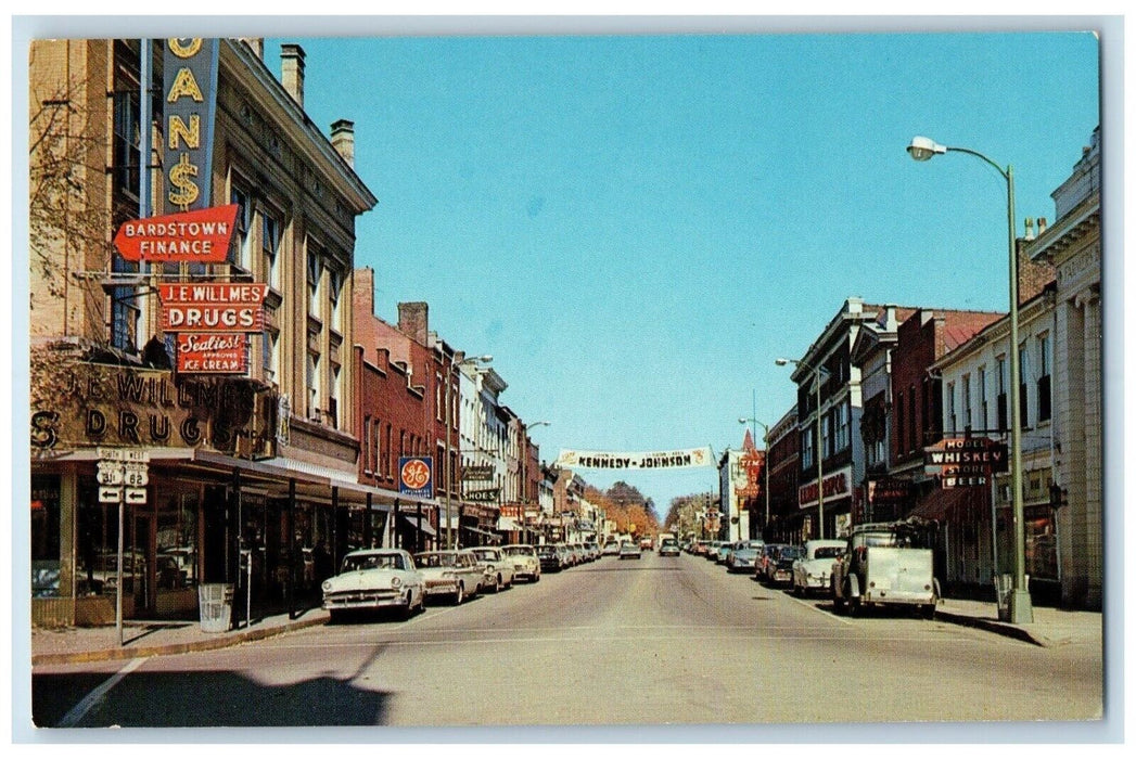 c1960 Home Street Classic Cars Building Downtown Bardstown Kentucky KY Postcard