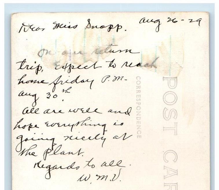 1929 Teton Peaks Mountain View Dodge Wyoming WY RPPC Photo Posted Postcard