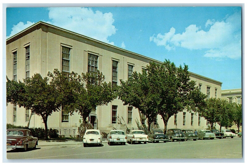 c1960's US Post Office Building Cars Amarillo Texas TX Unposted Vintage Postcard