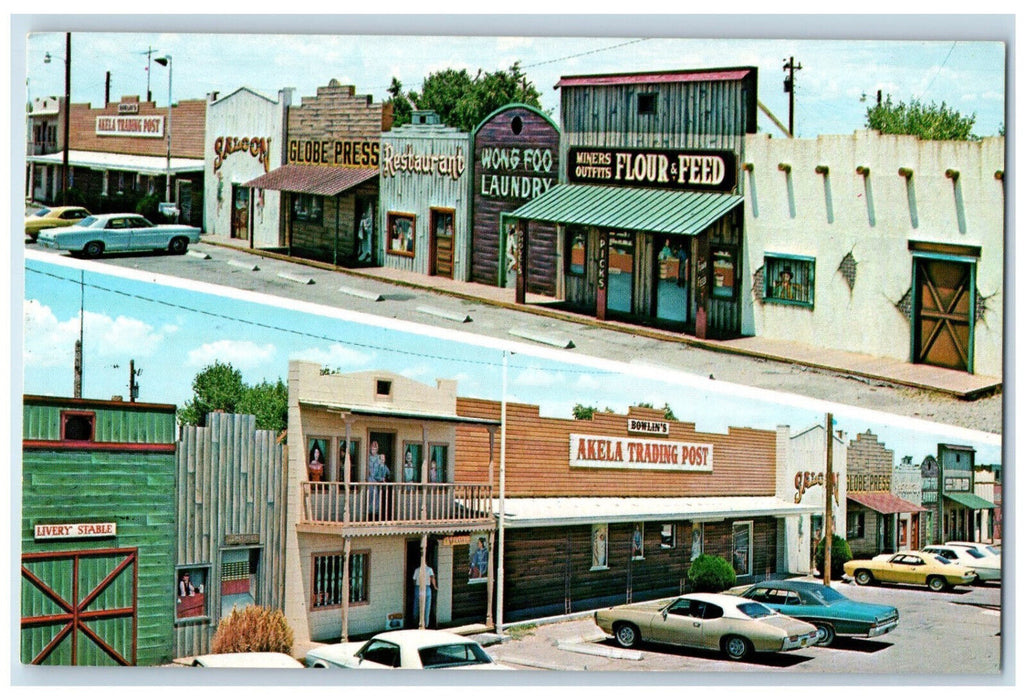 c1950's Saloon Bowlin's Akela Flats Trading Post Deming New Mexico NM Postcard