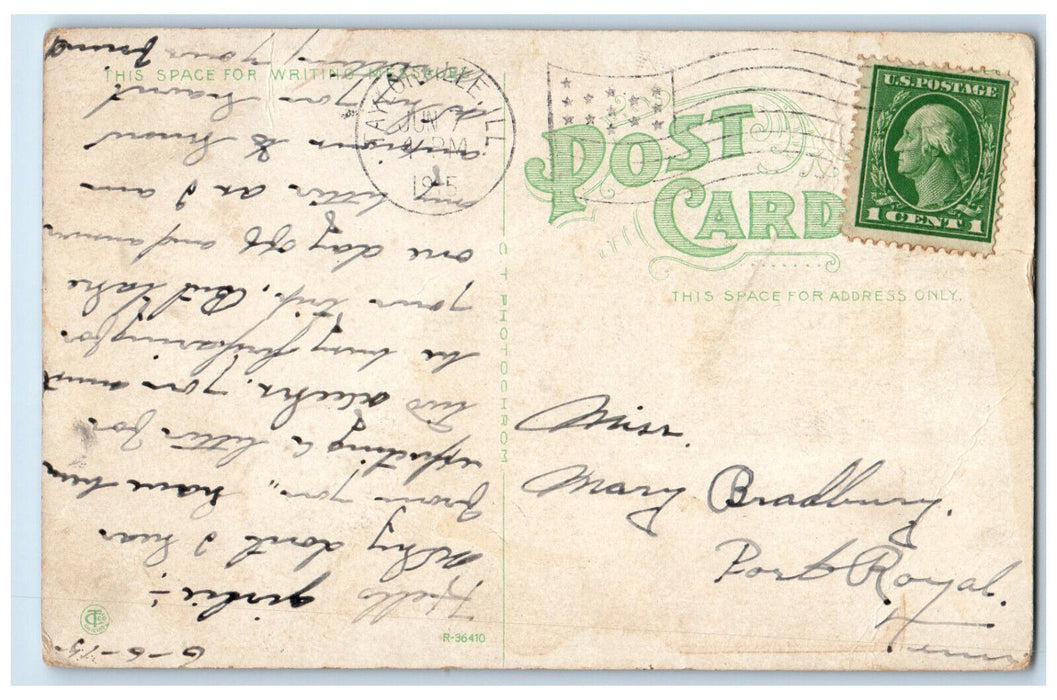 1915 Taylorville Township High School Taylorville Illinois IL Postcard