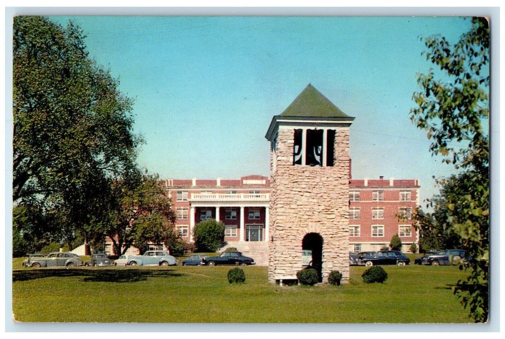 Bell Tower With Elam Hall David Lipscomb College Cars Nashville TN Postcard