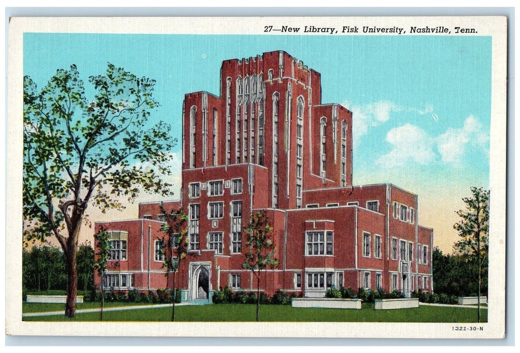 New Library Fisk University Building Campus Nashville Tennessee TN Postcard