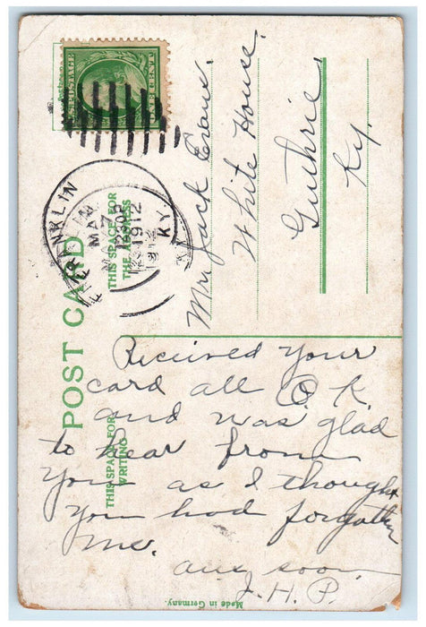 1912 The Garrison Fountain Square Hot Springs Arkansas AR Antique Postcard