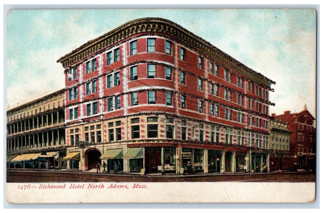 c1910 Richmond Hotel North Adams Massachusetts MA Posted Antique Postcard