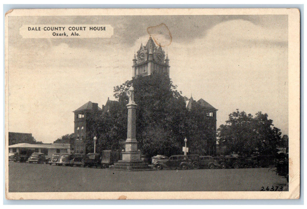 1943 Dale County Court House Ozark Alabama AL Posted Vintage Postcard