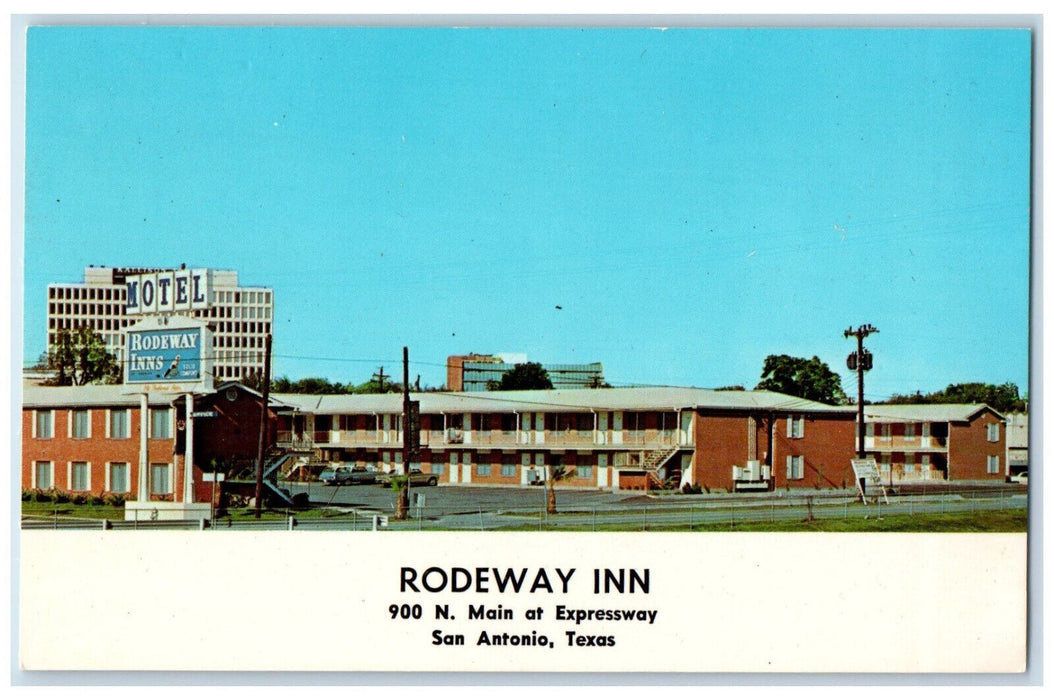 c1950's Rodeway Inn N. Main at Expressway San Antonio Texas TX Postcard