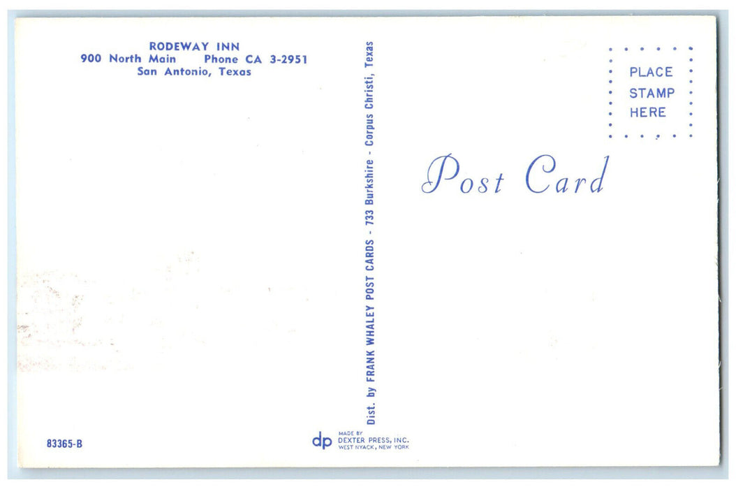 c1950's Rodeway Inn N. Main at Expressway San Antonio Texas TX Postcard