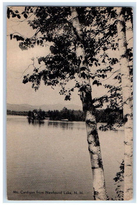 c1940's Mt. Cardigan from Newfound Lake New Hampshire NH Vintage Postcard