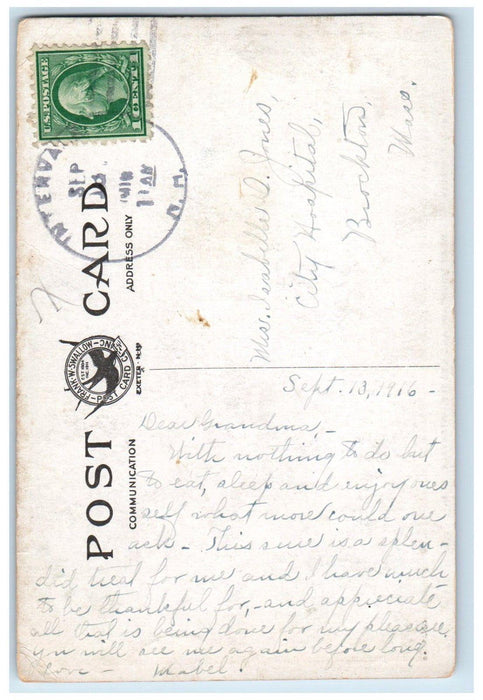 1916 Moat Mountain and Ledges New Hampshire NH Antique Posted Postcard