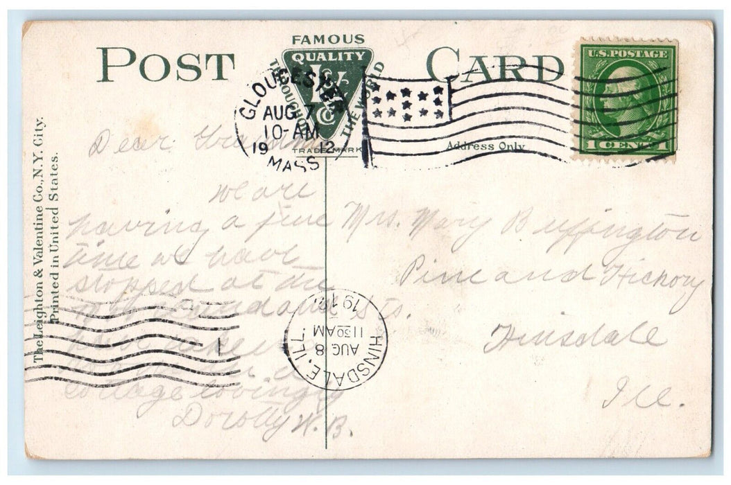 1912 The Rocks Ten Pound Island Gloucester Massachusetts MA Antique Postcard