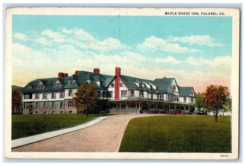 1940 Maple Shade Inn The Place to Rest Pulaski Virginia VA Vintage Postcard